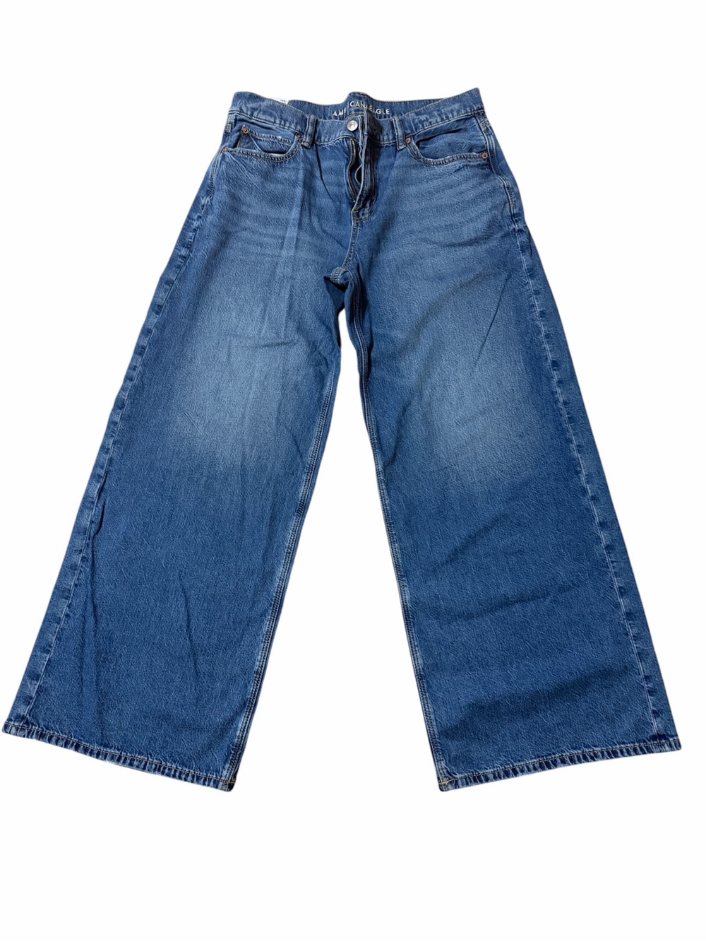 Wide Leg Blue Jeans American Eagle